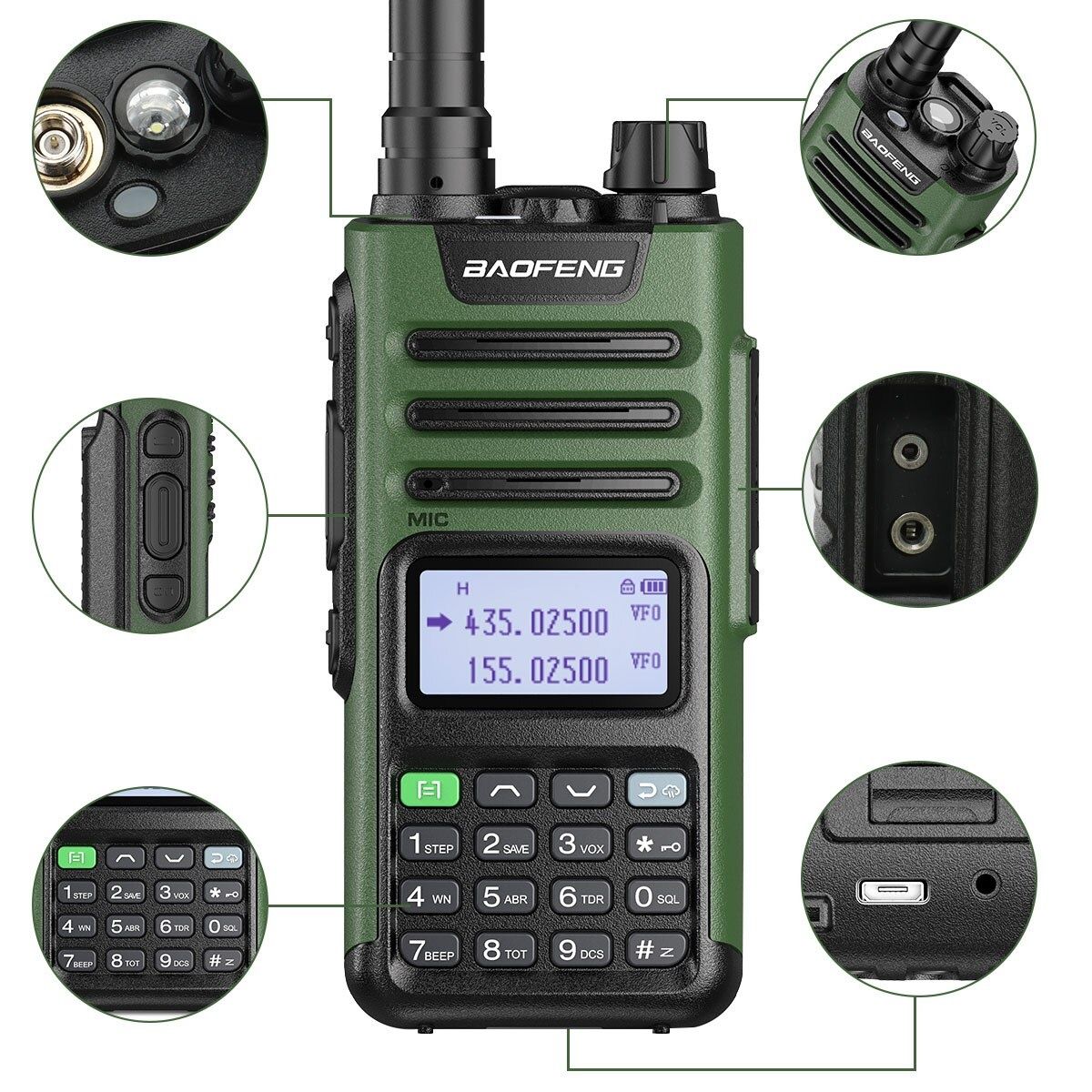 Baofeng walkie talkie UV13 PRO Acumulator cu USB TIP-C