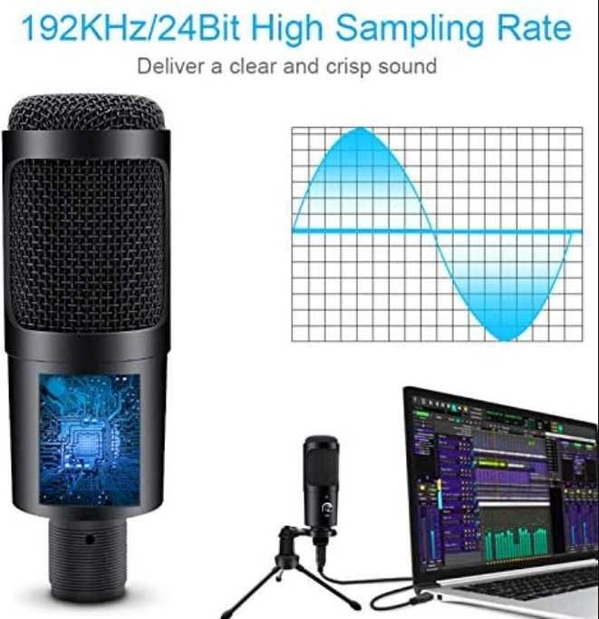 Microfon de studio profesional cu fir USB