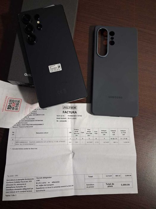 Samsung S25 ultra Tittanium Jetblack colour 512gb just 23 days old.