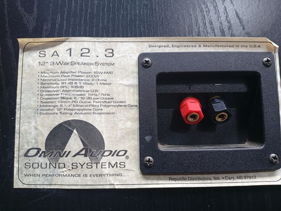 Тонколони Omni Audio SA-12.3