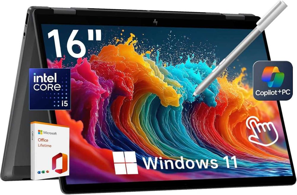 HP - OmniBook X Flip 2-in-1 - Copilot+ PC - 16" 2K Ultra 5/16gb/512gb