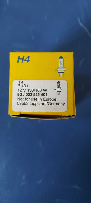 Крушки Н4-HELLA Blue Light 60/55W ; H4- 135/100W;  H3 Blue; R-2 и др.