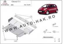 Scut motor metalic Citroen C1 2005- 2014 - otel 2mm