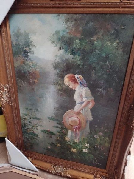 Pictura in ulei pe pânză lucrare deosebita Baroc