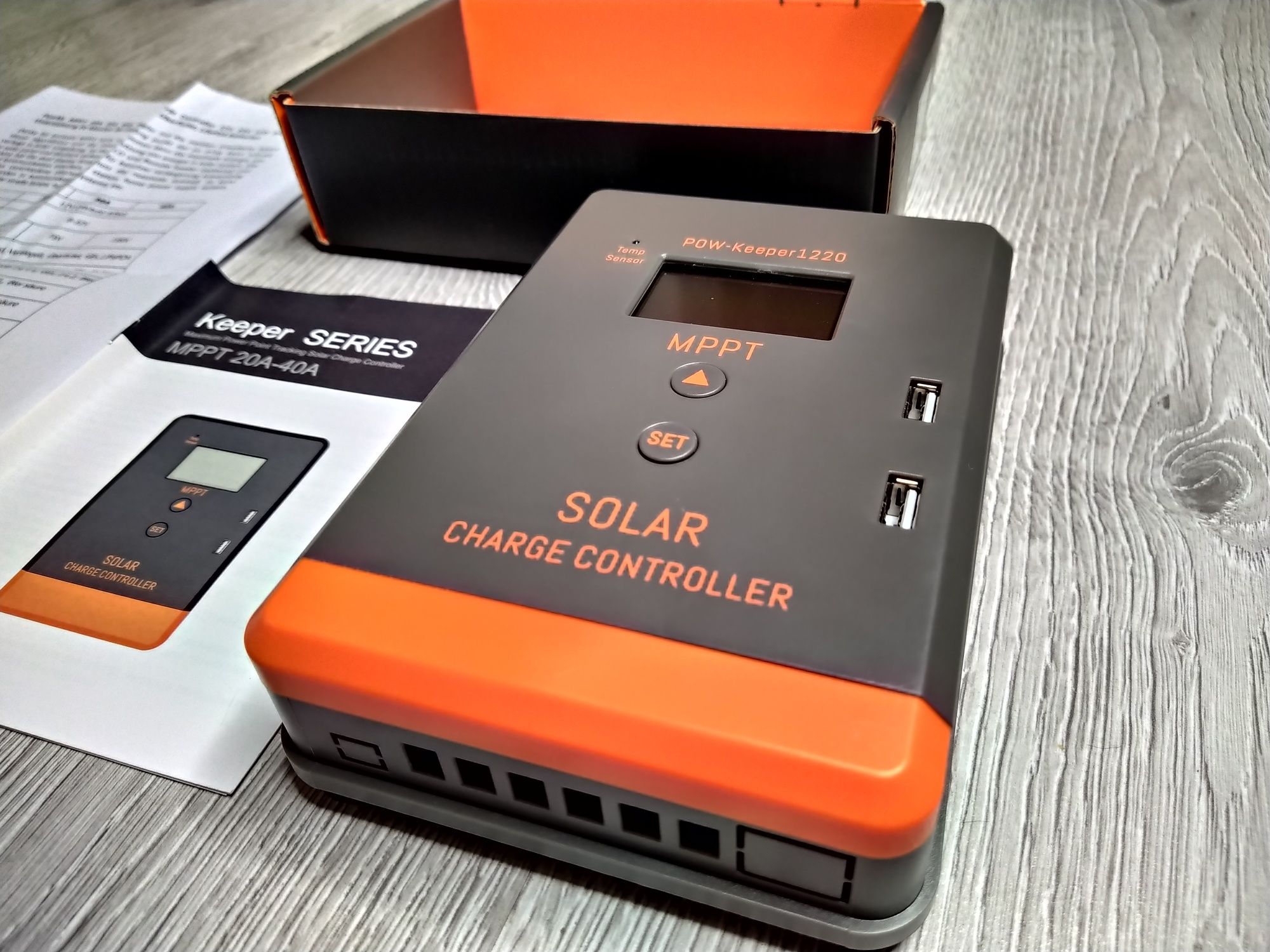 Controler Incărcător Solar PowMr MPPT 20A / 12V 24V, CAMPING, ETC.