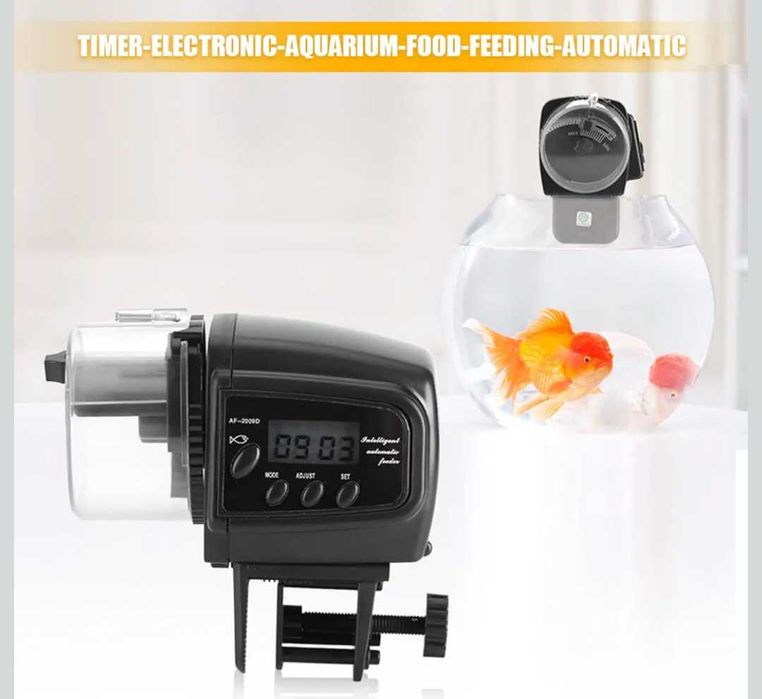 Дозатор за рибки с таймер, автоматична машина за аквариумна храна