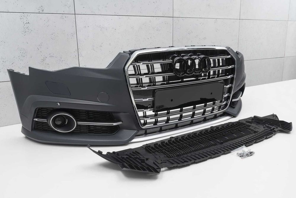 Предна броня комплект AUDI A6 C7 S6 2016 - 2018 година СЛЕД фейслифт!