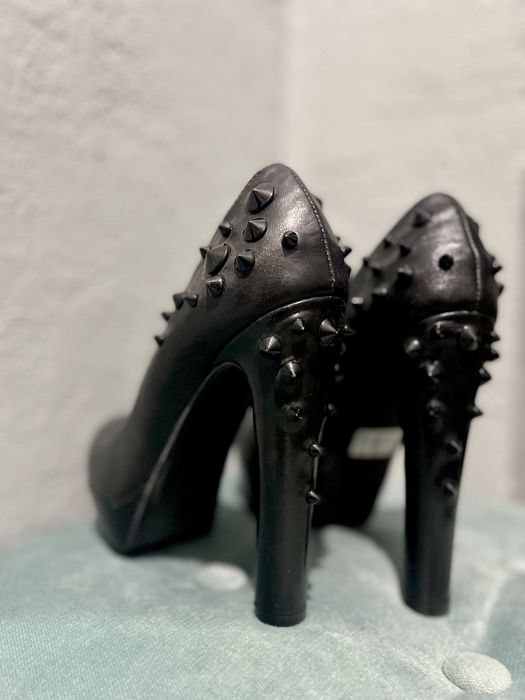 Туфли кожа черные лодочки