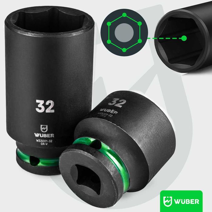 Set chei tubulare impact 1/2” Wuber, 35 piese