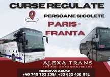 TRANSPORT persoane si colete  ROMANIA - PARIS - curse regulate