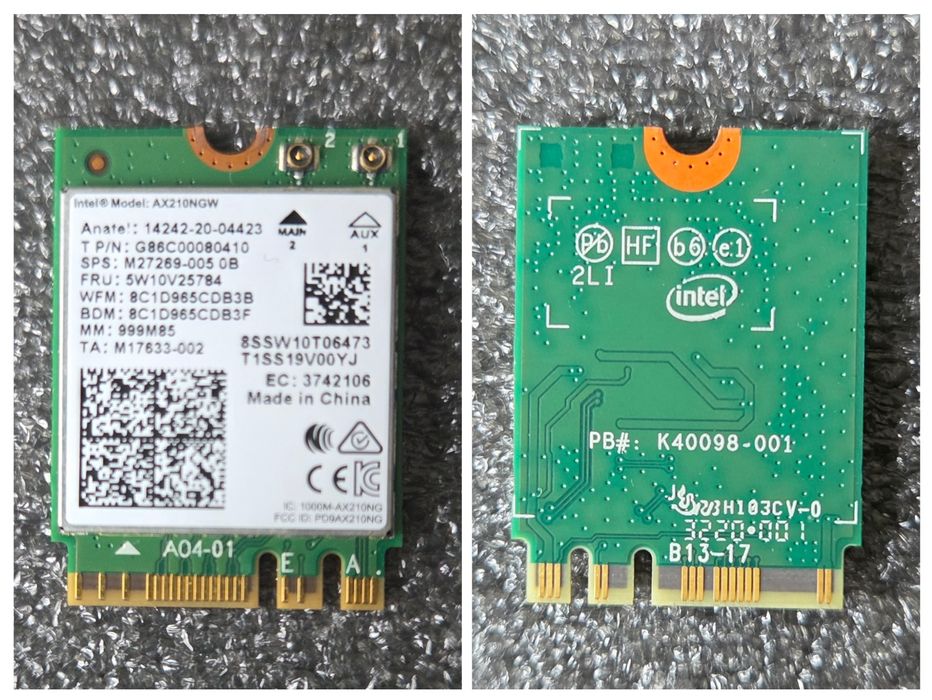 Placa Retea Dual Band Wireless  AX200NGW / AX210NGW WiFi 6 /Wifi 6e