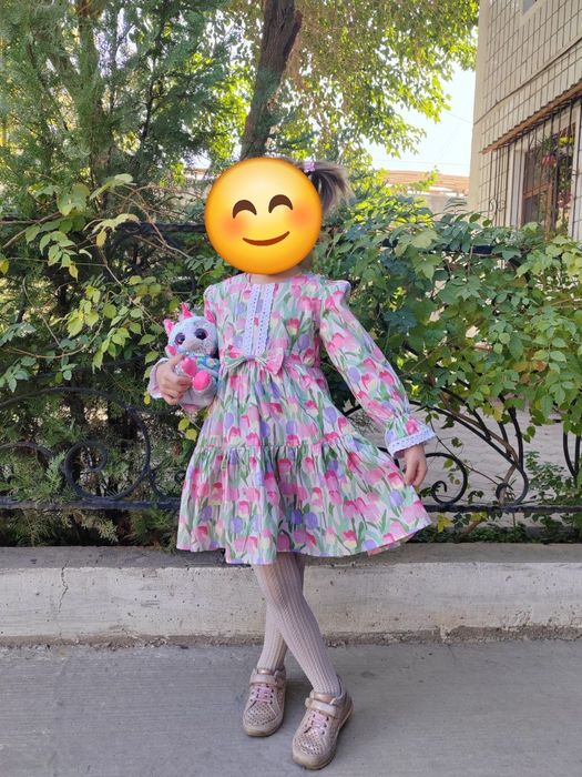 Платье для девочки 5-6 лет, х/б