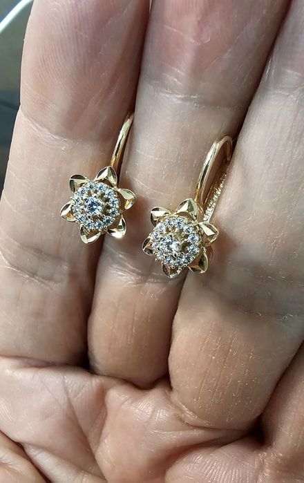 Серьги золотые Россия