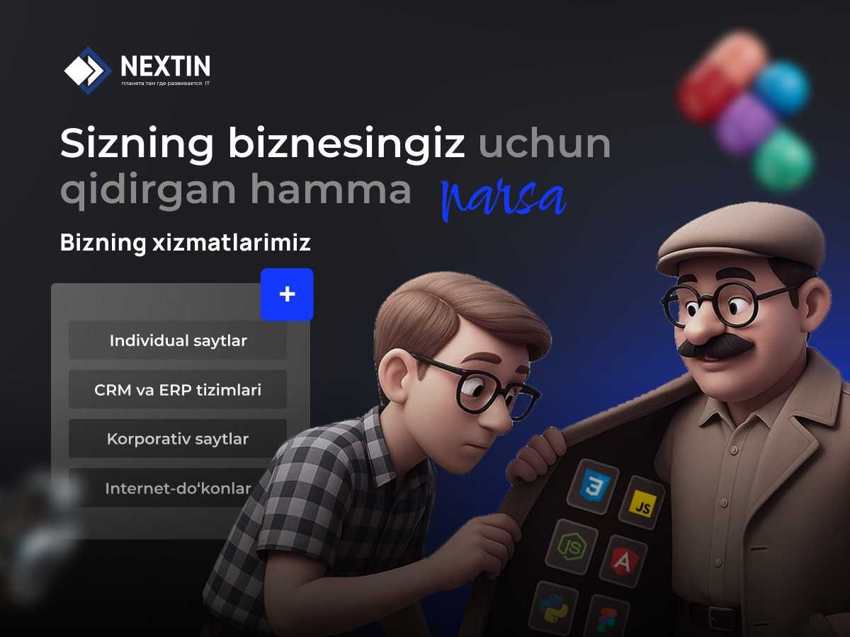 Nextin kompaniyasi Odoo ERP/CRM va turli IT xizmatlarini taklif qiladi