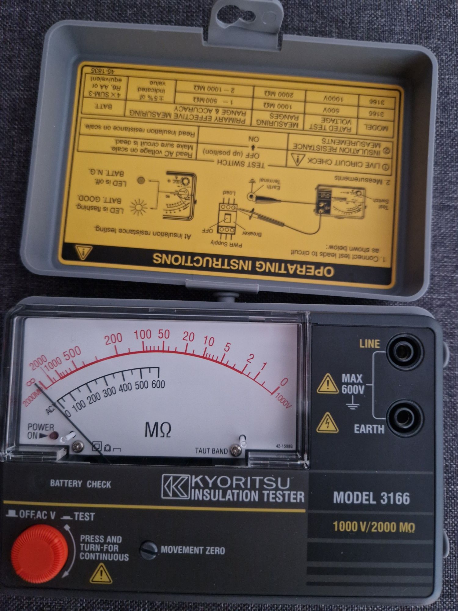 Vând Insulation tester  Kyoritsu Model 3166 nou