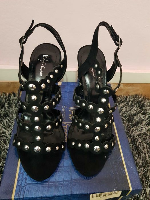 sandale toc metalic, mărimea 39