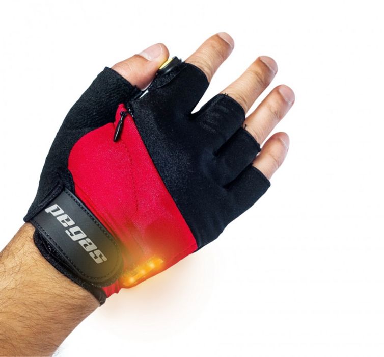 Manusi Pegas cu semnal Led, Rosu / Galben, M/L