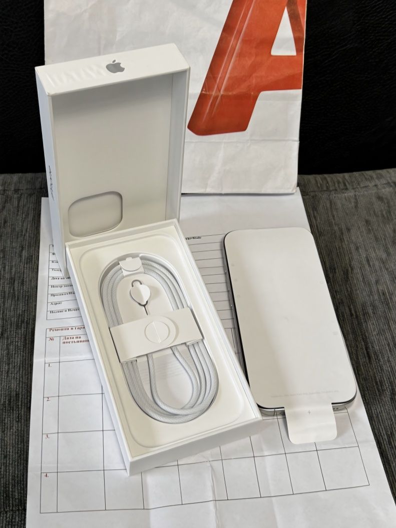 ЧИСТО НОВ 256GB iPhone 16 Pro Гаранция А1 2027 г. White Titanium