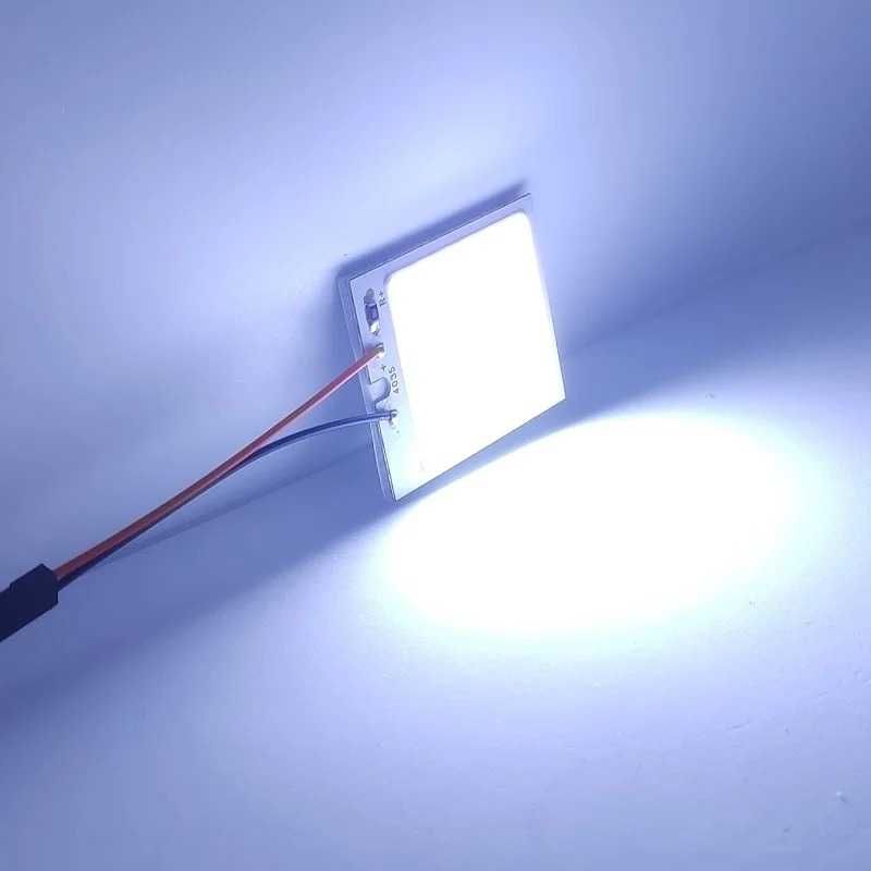 2buc Led Auto Pentru Interior 12v COB + Adaptoare