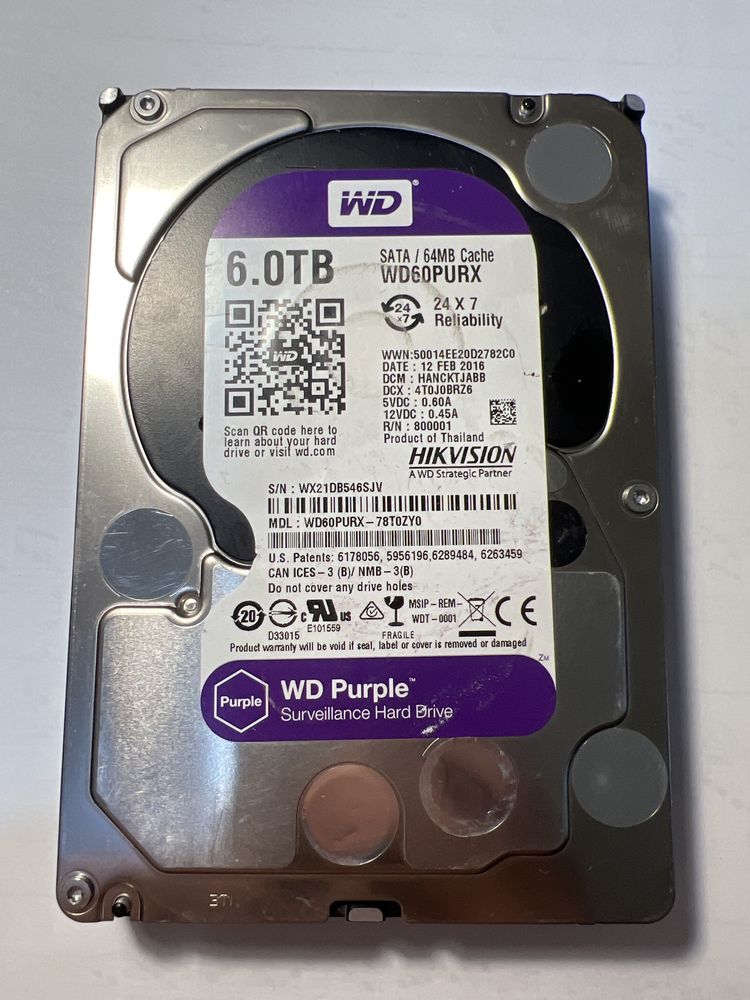 Жесткий диск HDD 6.0TB WD SATA/64Cache