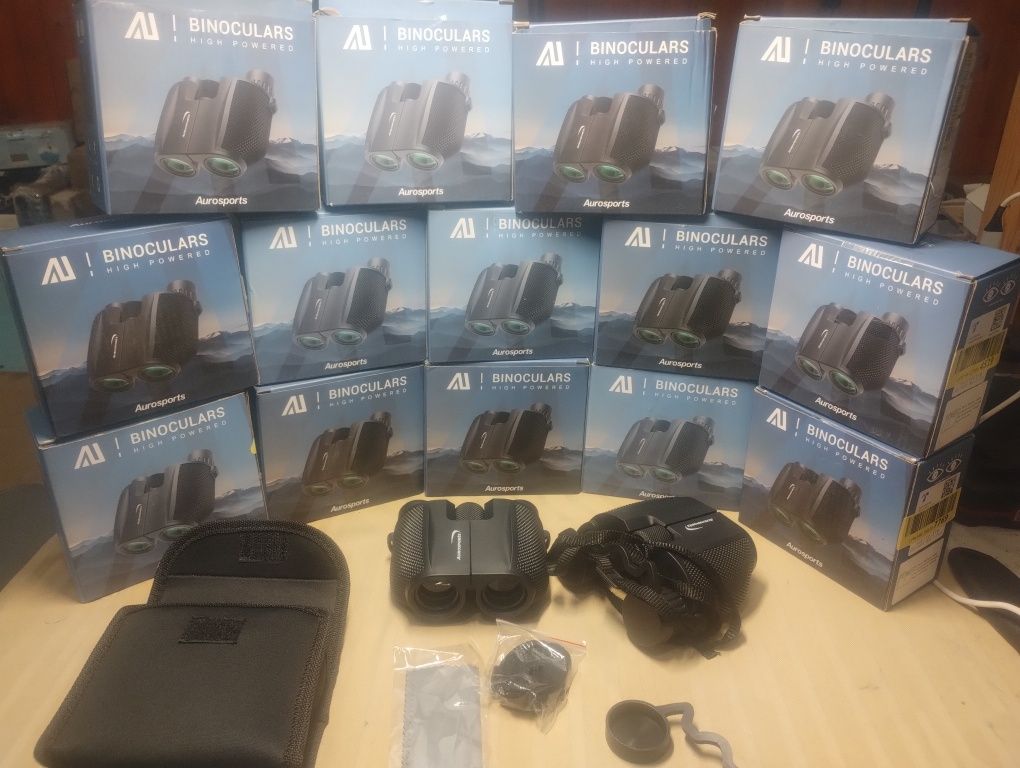 Бинокъл Aurosports 10x25 за възрастни компактен бинокъл с голям изглед