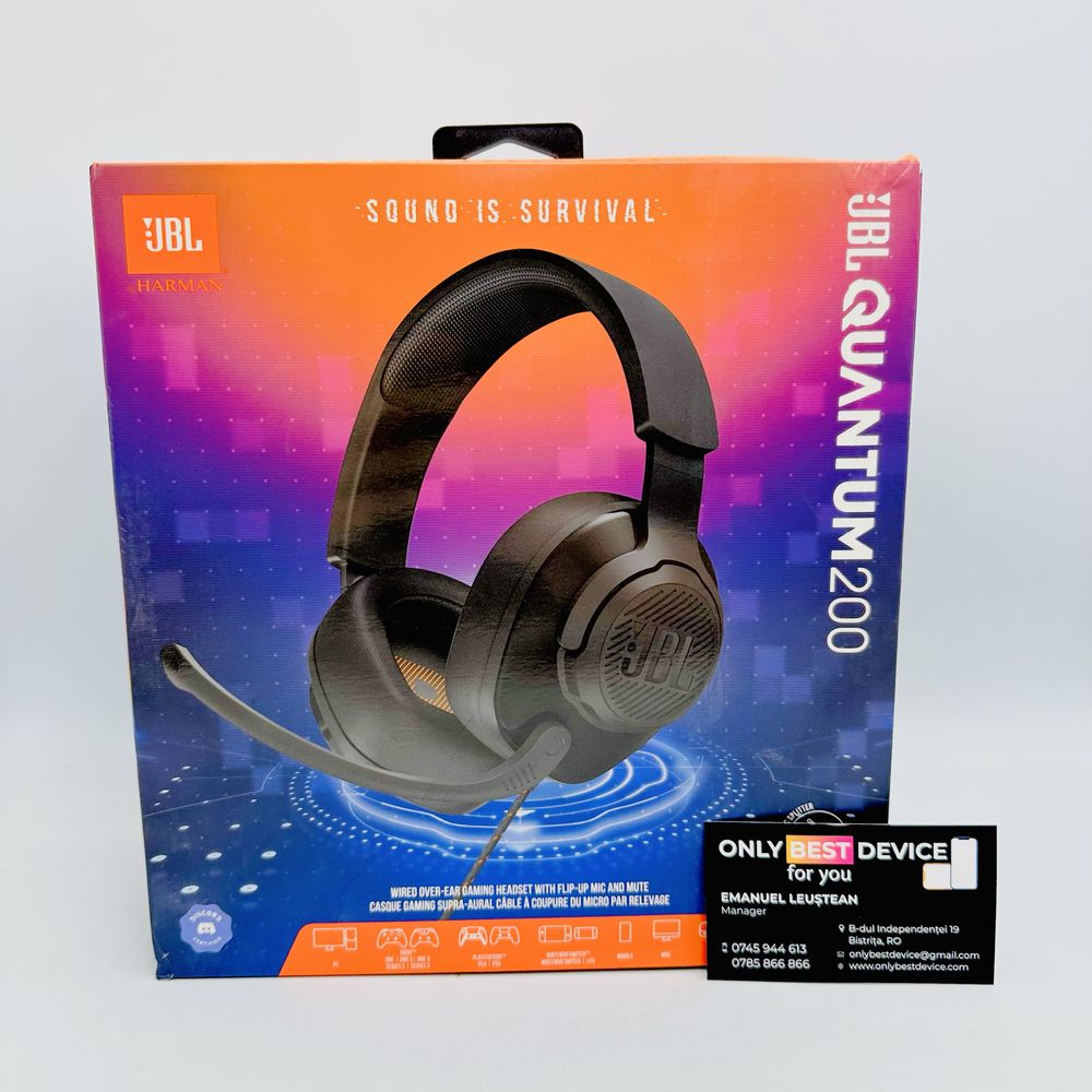 Căști Gaming JBL Quantum 200 SIGILATE / GARANTIE