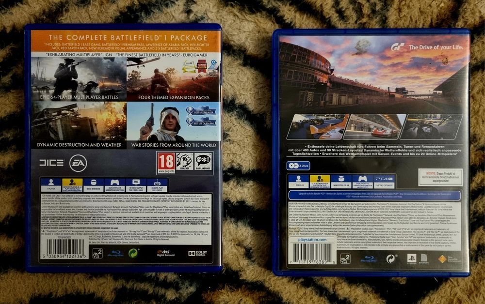 Gran Turismo 7& Battelfield 1 PS4