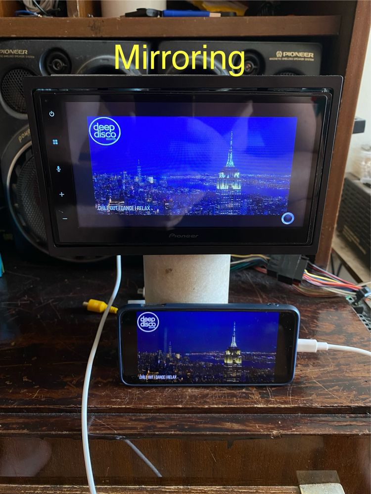 PIONEER -Авто радио с CarPlay, Android Auto, Mirroring, Bluetooth, DVD