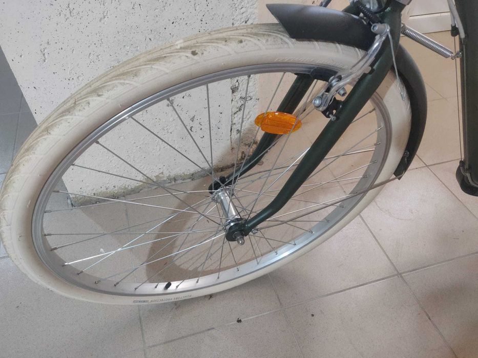 Bicicletă de oraș Elops 520 cadru înalt kaki