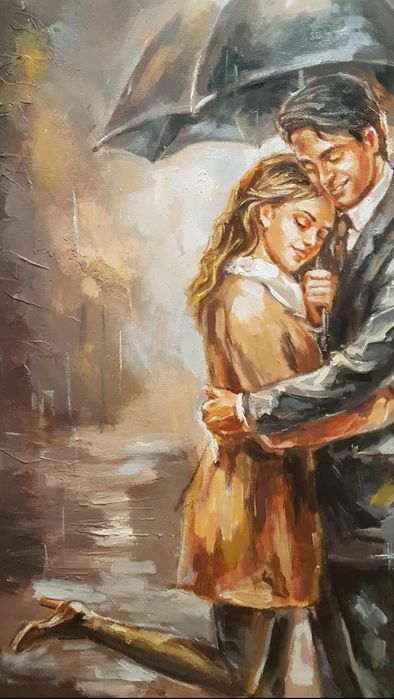 Картина "Обич под дъжда"