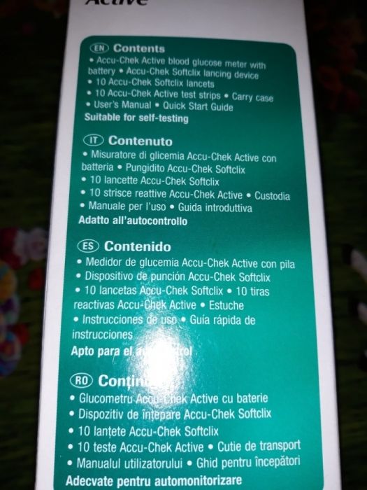 Aparat de monitorizare a glicemiei marca Accu Chek