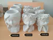 Figurine, vaze din ipsos pentru decorațiuni handmade