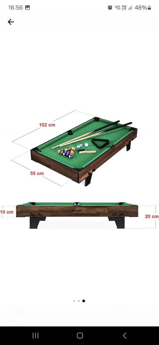 Билярдна маса Action One Game On, 102x55x20 см