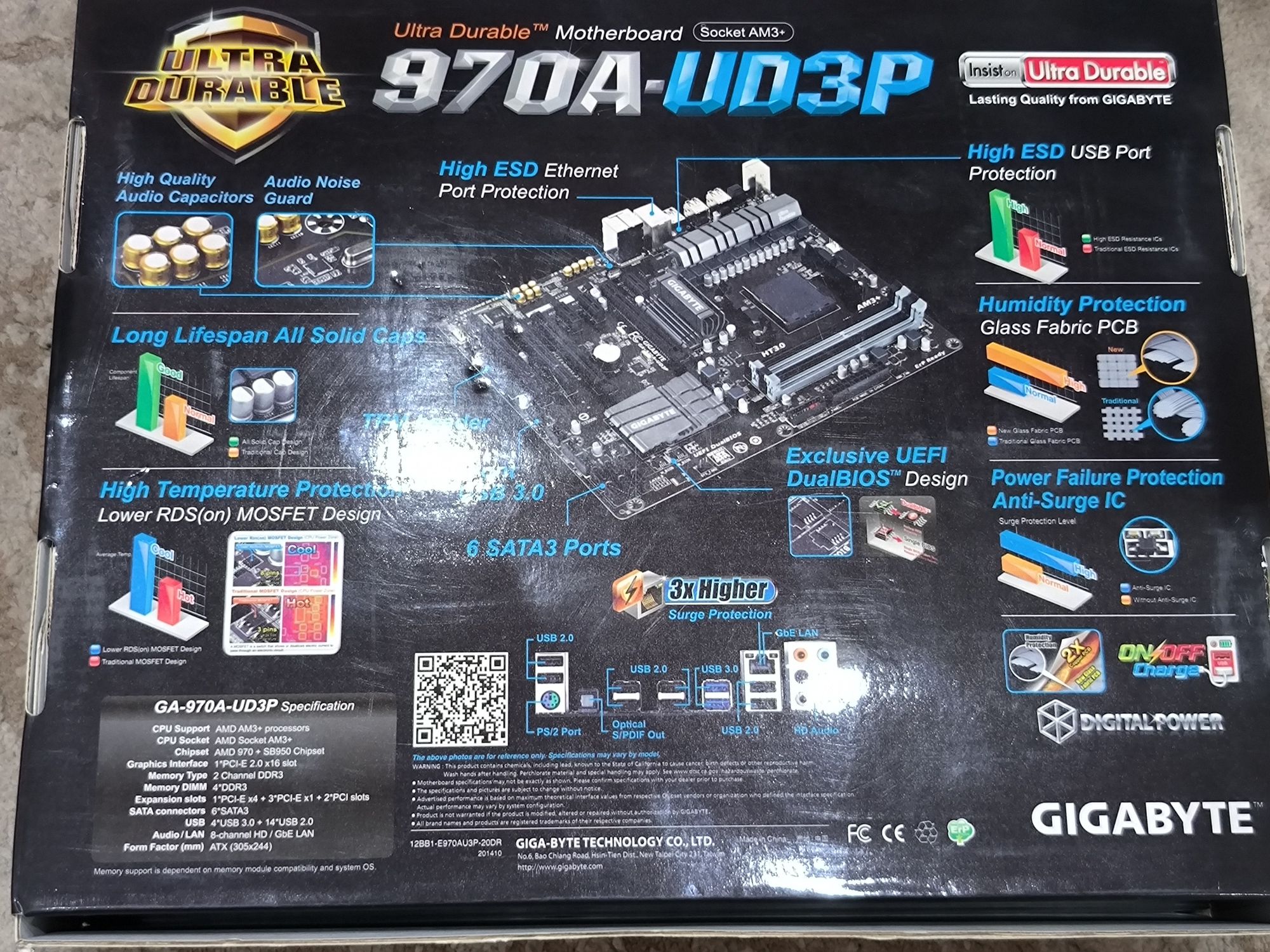 Дънна платка GIGABYTE 970A-UD3P