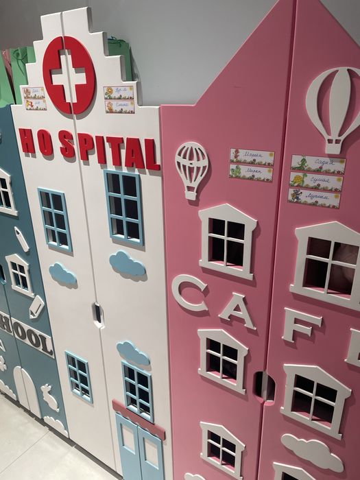 Шкафчики домики для деского сада