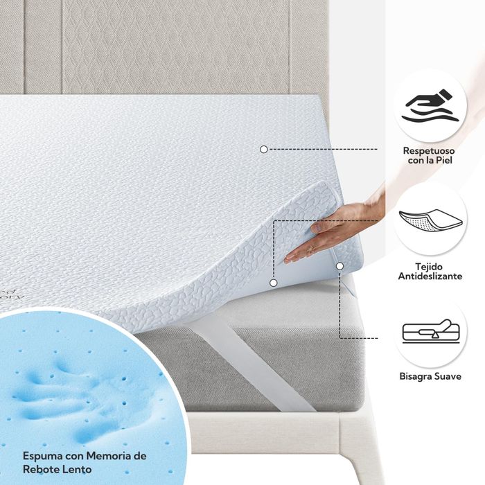 Topper spuma de memorie cu gel 160x195 cm