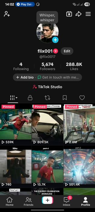 Тик ток аккаунт(французкий)