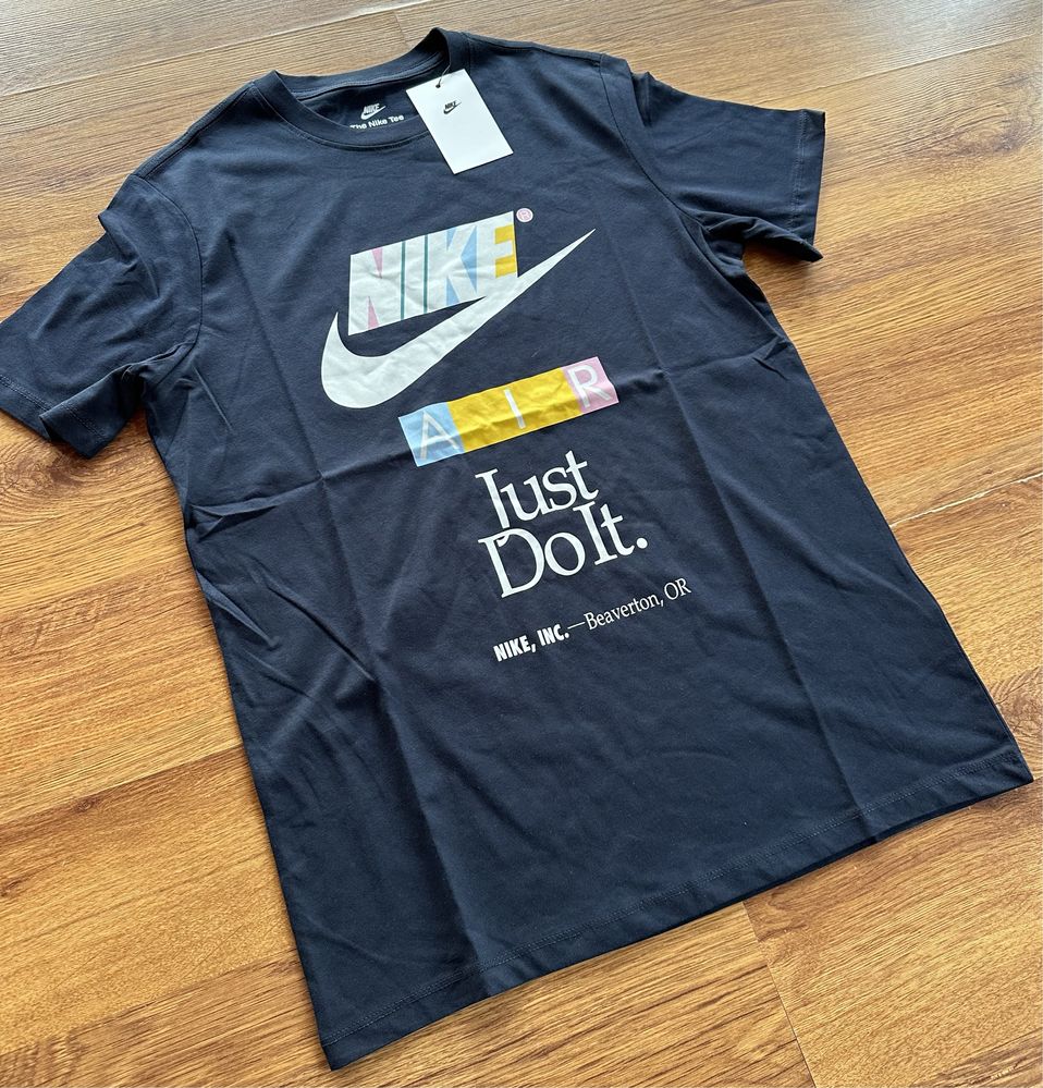 Мъжка,памучна,тъмно синя тениска Nike Just Do It