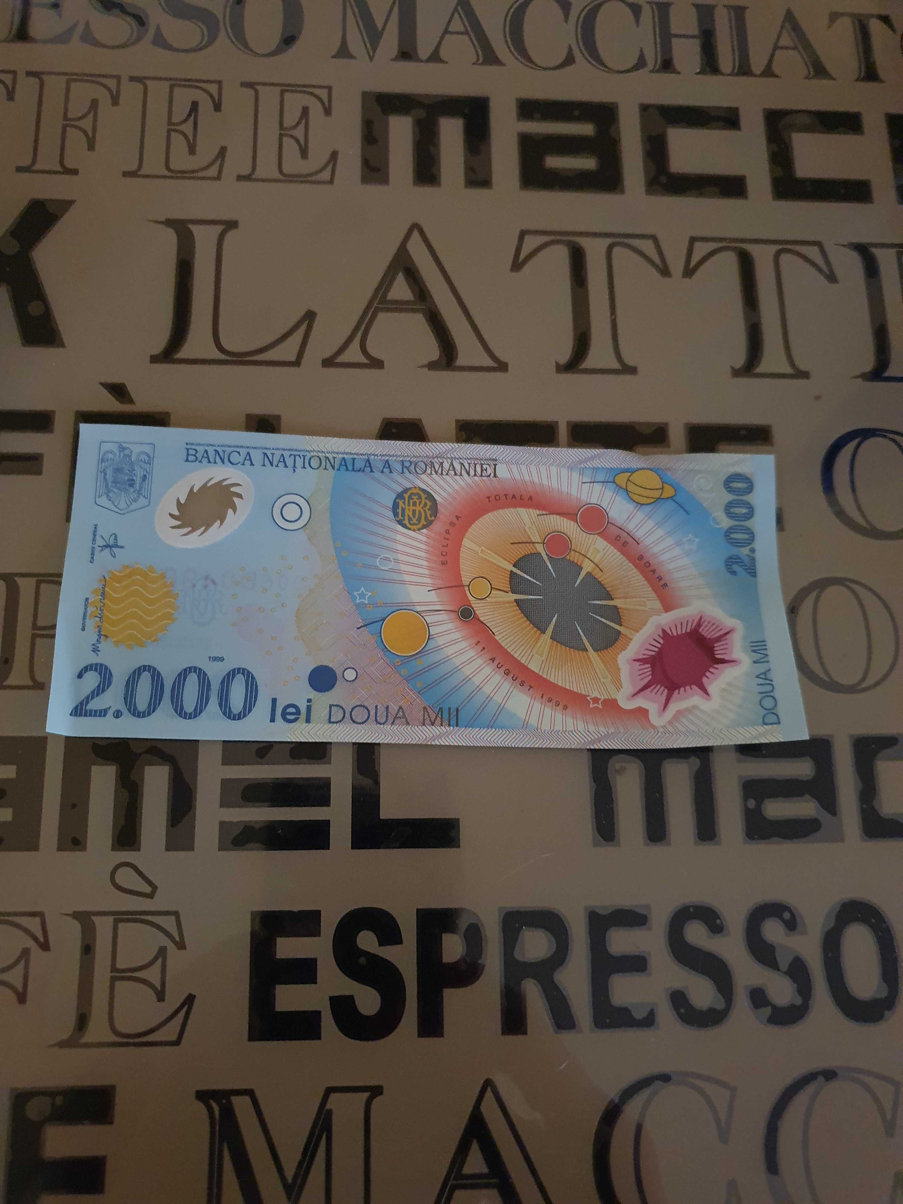 Vand Bancnota 2000 lei, eclipsa, in stare impecabila