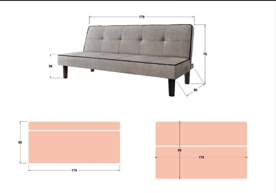 Диван Фредо с табуретка