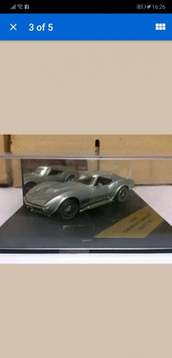 Метална количка, diecast ,Corvette C3 1/43 нова