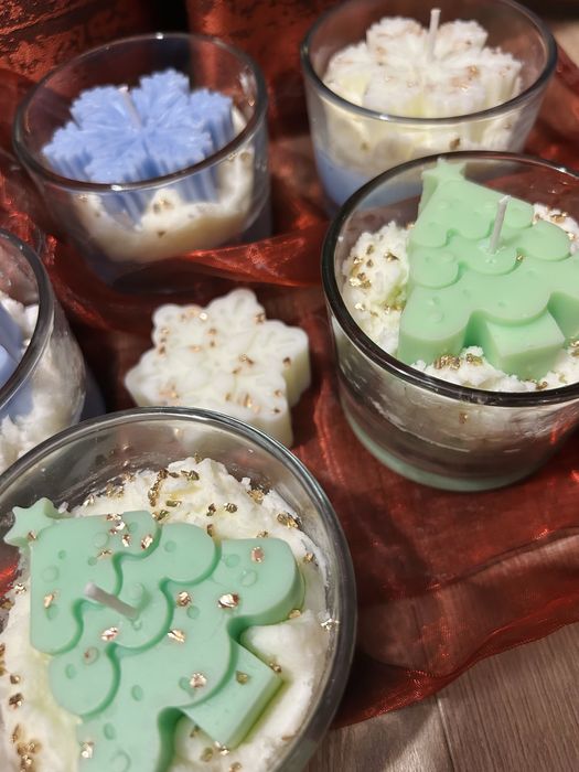 Коледни соеви свещи