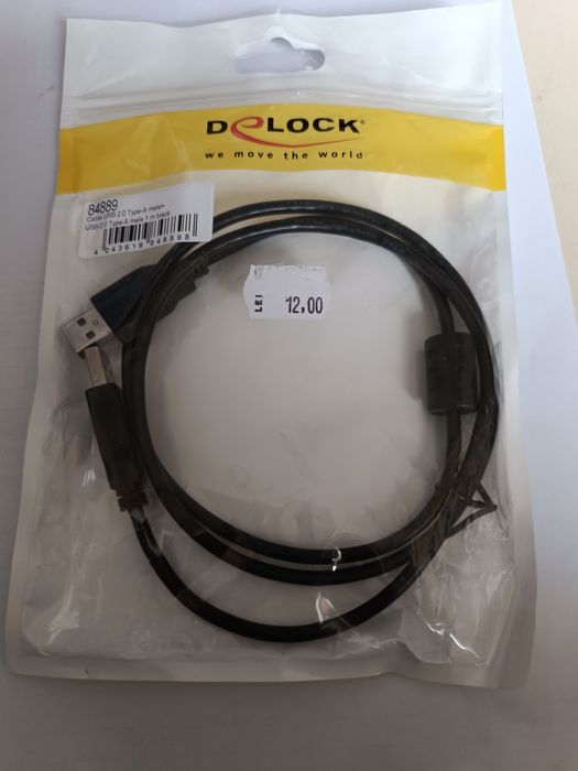 Cablu usb tipe A tata tata 1m.