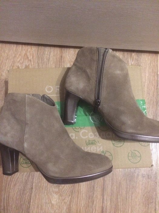 Ботильоны замшевые, фирма Тамарис