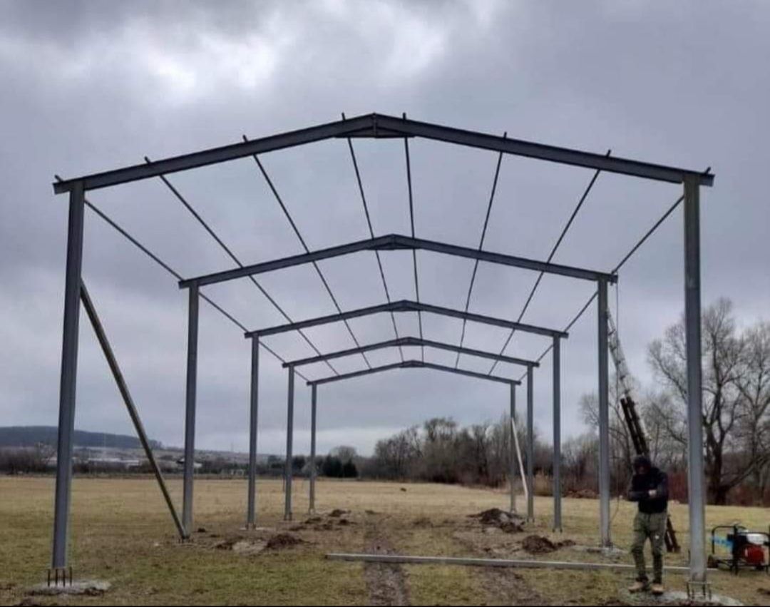 Hale metalice structurii complete
Lățime lungime și h 
5x20x4
6x20x4
8