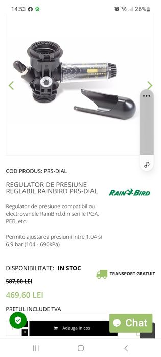 Vindem sistem irigatii rain bird