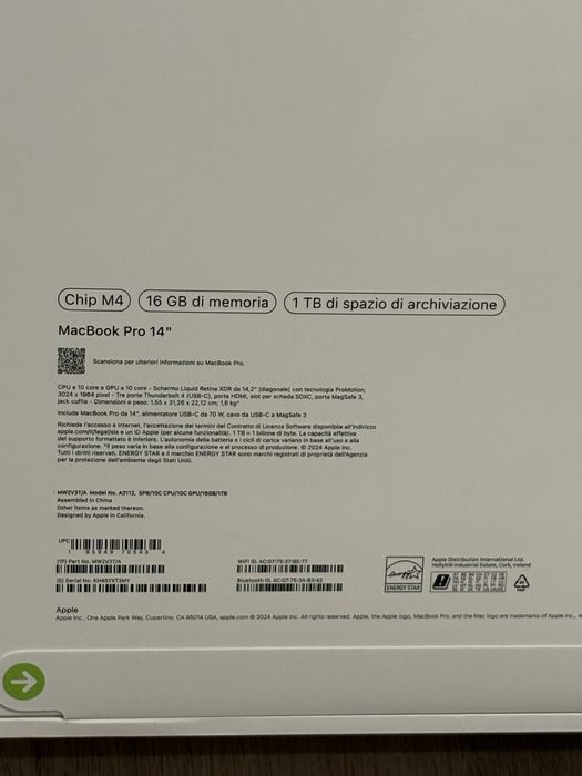 Macbook pro 14, Apple M4, 1TB SSD, magic mouse. Sigilat, Garantie