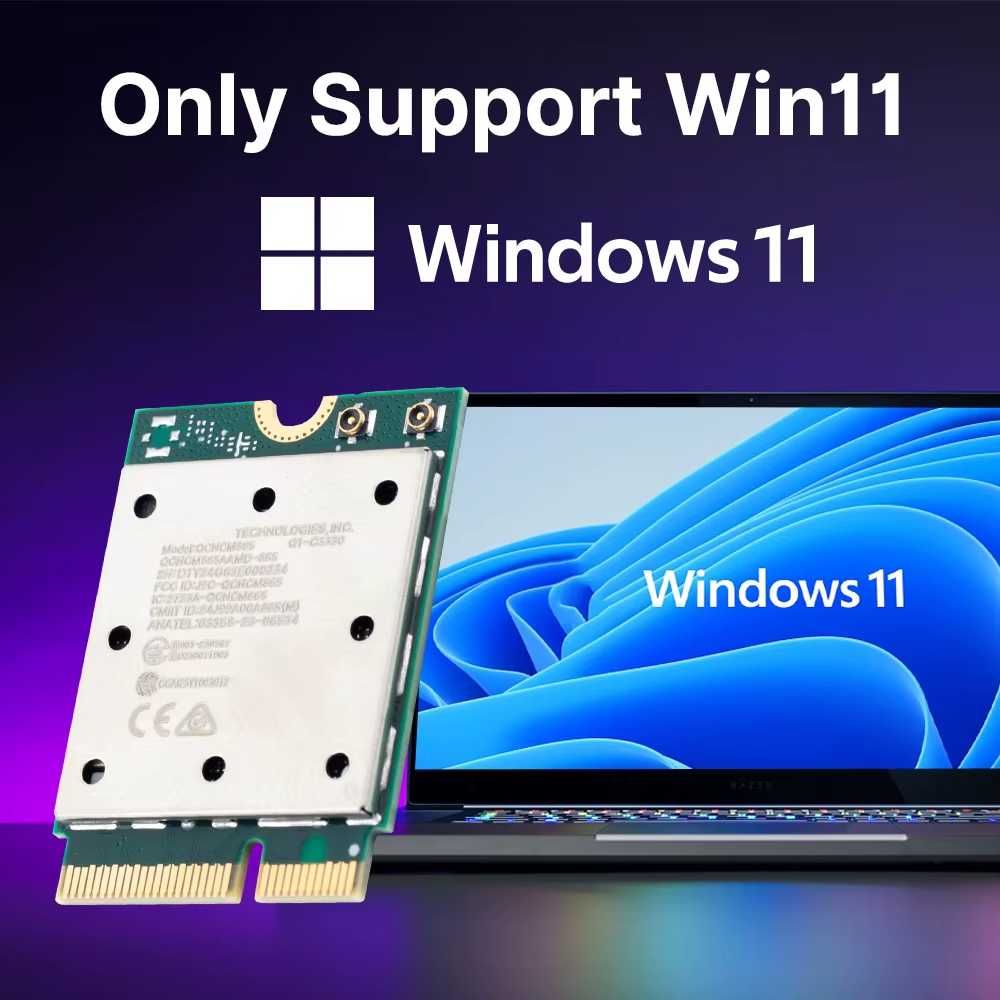 Qualcomm QCNCM865 wifi7 intel+amd suport win 11