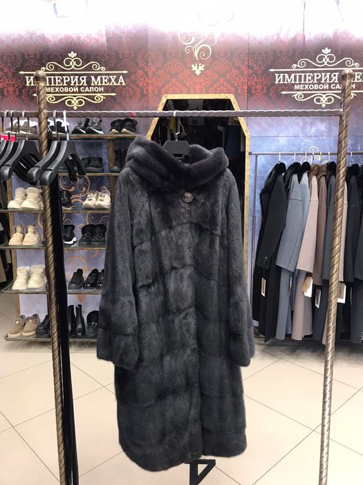 Норковая шуба. Голубая норка Imperia furs