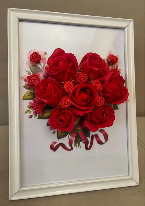 Картина с 3Д цветя